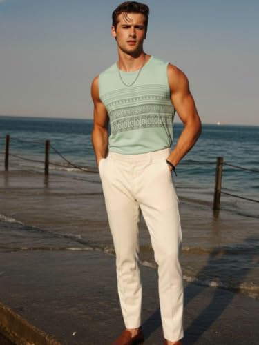 Image of Rigo Stylish Cotton Printed Vest for Men | Round Neck,Regular Fit, Sleeveless T-Shirt Vest for Men | Casual Innerwear Sando for Men & Boys - Perfect for Workouts Gym, Vacations, and Beaches