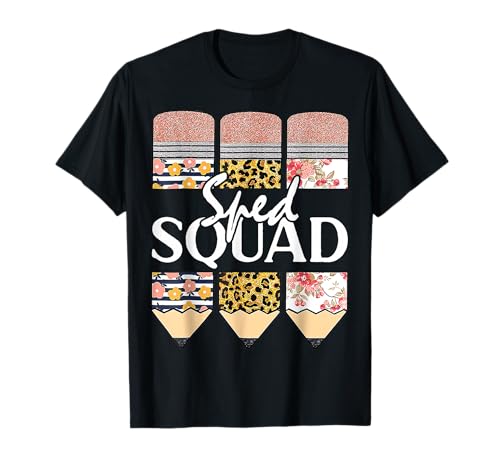 Sped Squad Special Ed Teacher Back To School Leopard Pencil T-Shirt