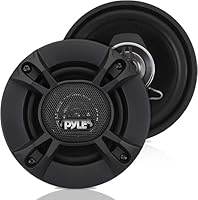 Pyle 2-Wege Lautsprecher Auto 10cm (4) – Autolautsprecher 240W, Auto Boxen 4 Ω Impedanz, 1/2 Neodym Hochtöner, 4,6cm (1,81) Einbautiefe, ASV Spule, Poly Injection Membran – Einbaulautsprecher Paar