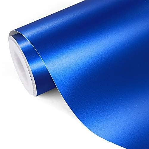 Matt Vinyl Wrap Car Wrap Chrome Matt Vinyl Film Sticker Film Vinyl Sticker Sheet Film Car Auto (12" x 50" Inch, Navy Blue wrap)