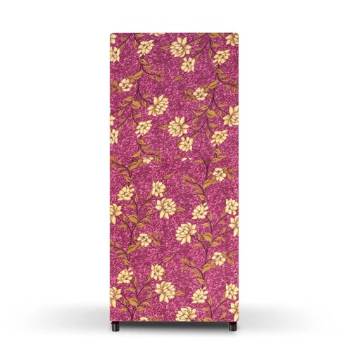 Image of Durable Fridge Cover Single Door 180 to 220 Litre Easy to Clean Dustproof and Waterproof Printed Refrigerator Cover 150x60 cm