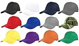 Gelante Baseballkappen, einfarbig, blanko, verstellbarer Rückengurt, Großhandel, 12 Stück, Sortiert #2, Einheitsgröße