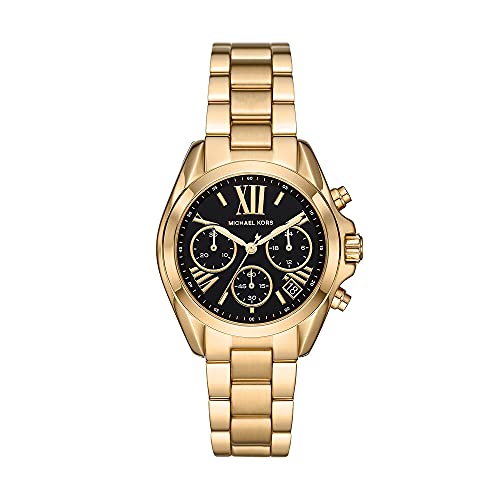 Michael Kors Women's Bradshaw Quartz Watch with Stainless Steel Strap, Gold, 18 (Model: MK6959)