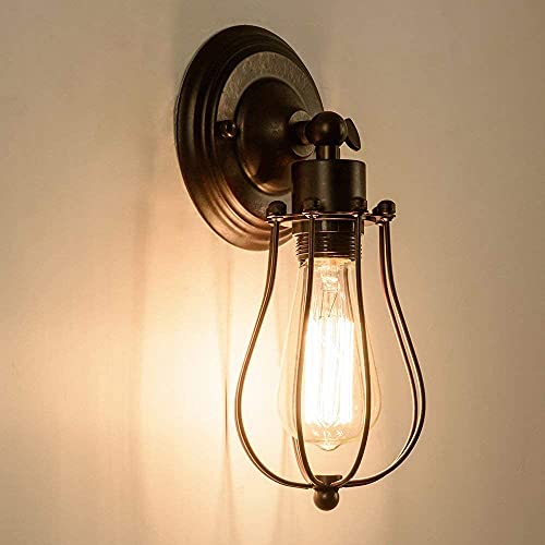 Aplique de pared aceitado estilo Edison con acabado antiguo texturizado 5