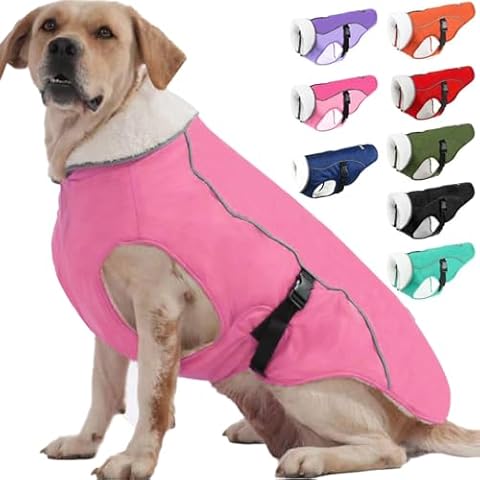 EMUST Dog Coat Winter, Waterproof Dog Snow Jacket Cover
