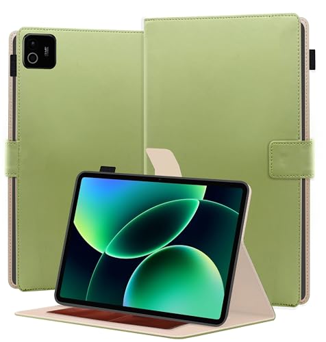 Image of TGK Flip Cover Case for Xiaomi Mi Pad 8 /8 Pro /Mi Pad 7 /7 Pro 11.2 inch Tablet with Stylus Holder (Mint Green)