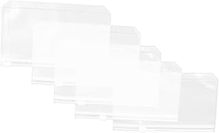 Ciieeo 15 Peças Saco De Folhas Soltas Transparente Pequeno Saco Com Zíper Sacos De Armazenamento Pastas De Bolso De Plástico Sacos De Armazenamento Fichário Linha De Bordado A6 Saco Com