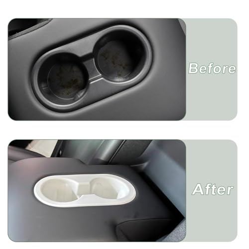 Portavasos trasero para coche Riloer compatible Tesla Model Y miniatura 5