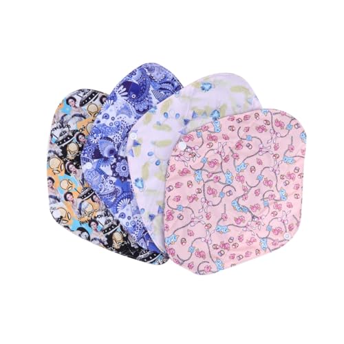 Didiseaon 4piezas Compresas Sanitarias Lavables De Bambú Reutilizables Paquete Unidades Talla Hipoalergénicas y Cómodas Para Cuidado Menstrual Femenino