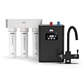 Brio 3-Stage Digital Instant Hot Water Undersink Dispenser System with Dual Flow Faucet in Matte Black, Dispenses Hot & Room, NSF/ANSI 42, 53, 61 & 372, Filters Included