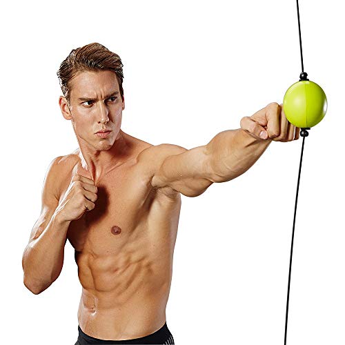 Vilston Boxing Reflex Ball Quick Puncher MMA Sports for Training Speed,Focus and Reaction Trainer Green