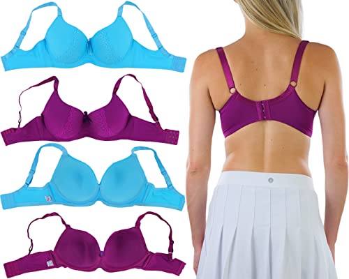 Image of ToBeInStyle Women's Pack of 6 Padded Assorted Styles Supportive Bras Cup Size - A to DDD