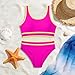 Teen Bathing Suits Girls Bathing Suit High Waisted Swimsuit Summer Fashion Swimming Adjustable Straps Swimwear 2 Piece Sets for Teens