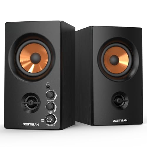 BESTISAN Active Bookshelf Speakers, 50W BT Home...