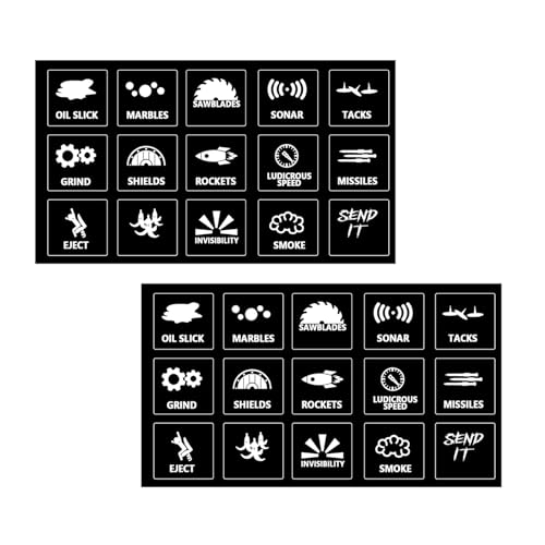 Image of Novelty Stickers for Car or Truck Unused Button Car Interior Console Switch Decals Truck Dashboard Switch Control Stickers Car Interior Stickers (15 Patterns,1PC)
