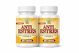 Nutrisalud Products Anti Estres Formula Natural. Tratamiento Natural para Combatir el estres y la ansiedad, Set de 2 frascos para 4 Meses. Recupere la Calma y tranquilidad.