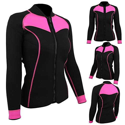 Camiseta mujer manga larga para wetsuit con protección solar, material neopreno y nylon, ajuste elástico cómodo para surfing, snorkel y natación miniatura 4