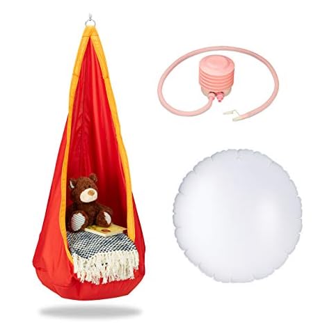 Relaxdays Silla Colgante Nido para Exterior e Interior Cover