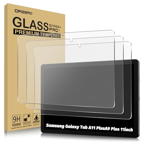 Image of Orzero (3 Pack) Anti-Glare Matte Screen Protector Compatible for Samsung Galaxy Tab A11 Plus /A9 Plus /A11+ /A9+ 11 Inch, Anti-Fingerprint Tempered Glass (Not Privacy) 9H Anti-Scratch Bubble-Free