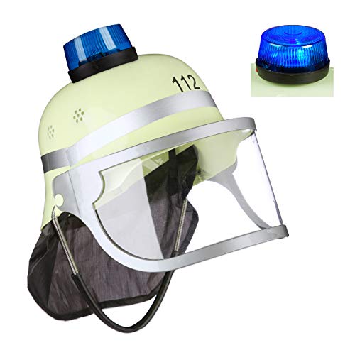 112: casco giocattolo da pompiere con lampeggiante blu incluso - per piccoli vigili del fuoco