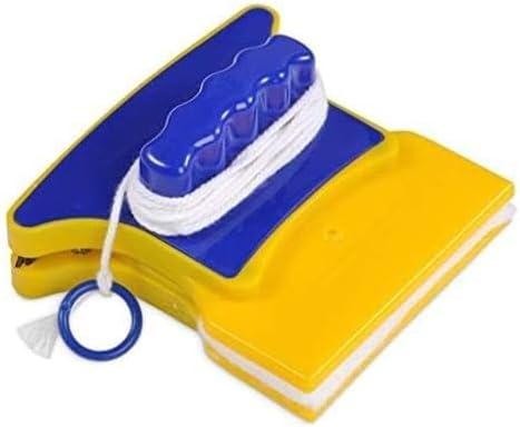 Double-Sided Magnetic Glass Cleaner with Cotton Pads - Window Squeegee and Household Cleaning Tool for Easy Cleaning