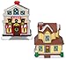 Charmed By Dragons Christmas Village Collection with Houses Figurines Trees and Snowy White Glitter Cotton Drape (29 Piece Set)