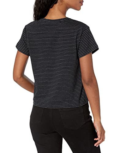 Image of Vince Womens Neppy Stripe Short Sleeve Shrunken Crew