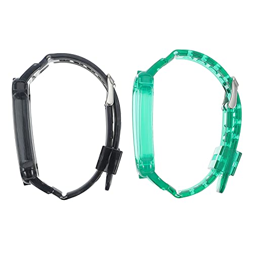 Hemobllo 2 correas transparentes de TPU para reloj, correa de repuesto para reloj compatible con Xiaomi Mi Band 5 Miband 6 Cover