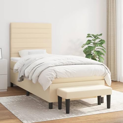 Fasba Cama de Muelles Crema - Colchón de Espuma y Muelles - Protector Suave - Banco Multifuncional - Ideal para Espalda y Abdomen Modelo LYKLYD-3136642ES