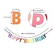 Hefoklu Happy Birthday Banner Geburtstagsdeko Pre-Strung Bunte Dekoration Girlande Erste Baby Dusche Regenbogen Party Supplies Papier Flagge Buchstaben für Erwachsene, Kinder, Mädchen, Frauen Deko