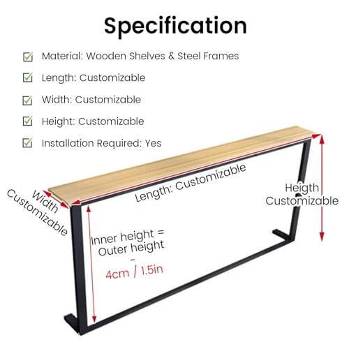 Mesa detrás del sofá rectangular larga de fácil montaje con estantes abiertos 3