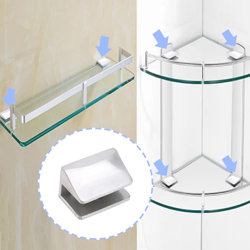 Abrazaderas para estante de cristal con fijación ajustable rectangular antideslizante de 6-9 mm 8