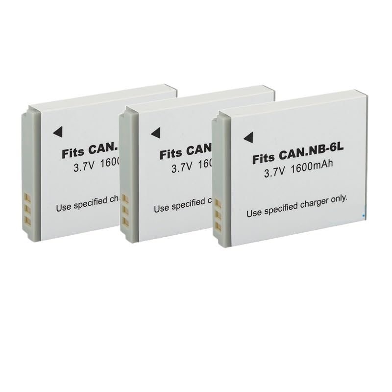 Batería NB-6L para Canon PowerShot S95 y cargador que soluciona apagones