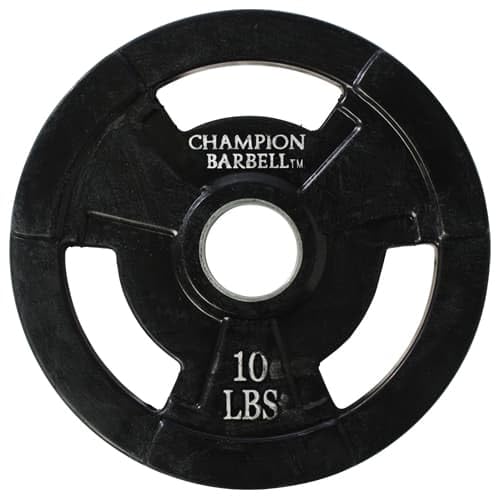 Champion Barbell 2-Inch Olympic Rubber Coated Grip Plate – Single Weight Plate