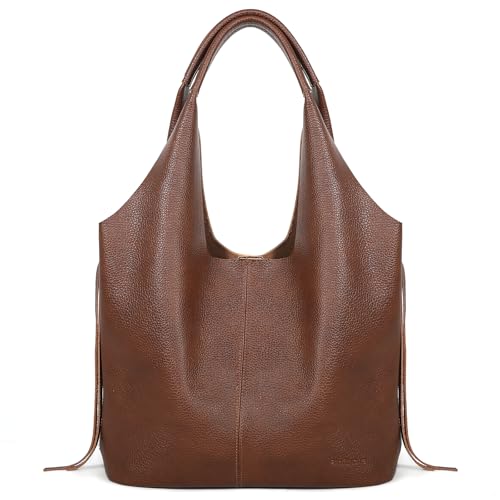 Bolso para mujer de cuero genuino, estilo boho y liviano miniatura 1