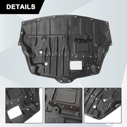 Image of Front Engine Splash Shield Cover, Compatible with Infiniti Q50 2014-2023, Q60 2017-2022, 3.0L / 3.7L V6, Replace# IN1228132 758904GE1A