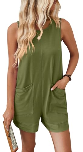 Barboteuse courte sans manches pour femme FEOYA salopette