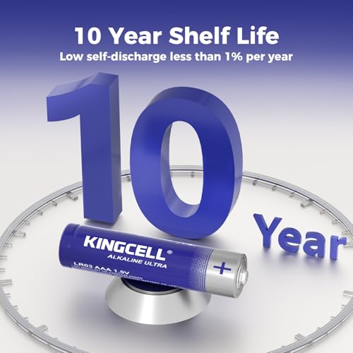 Image of KINGCELL AAA Batteries 100 Pack, Alkaline Triple AAA Batteries High-Performance AAA Battery with Ultra Long-Lasting Power for Household Device