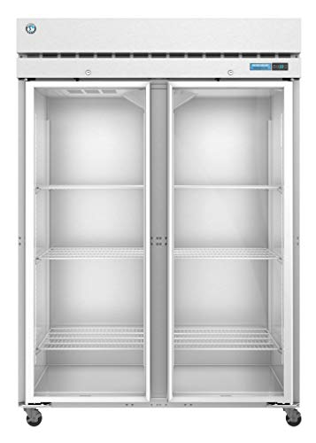 Hoshizaki F2A-FG, Freezer, Two Section Upright, Full Glass Doors with Lock