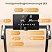 Laufband für Zuhause mit Automatische Steigung, 3,5PS Klappbar Laufband mit Steigung, 15" Zoll Breit LED Anzeige & 12 HIIT-Programme, 136kg Tragkraft, Voll Vormontiert