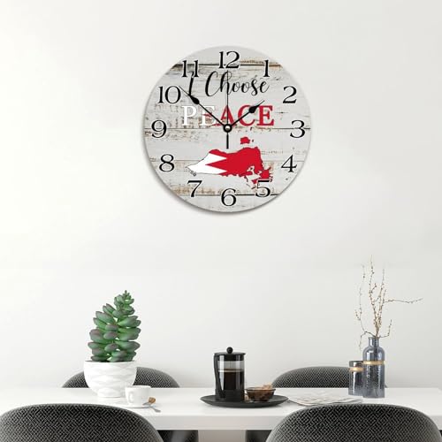 Horloge murale de ferme Bahreïn vintage suspendue silencieuse 30cm - 4