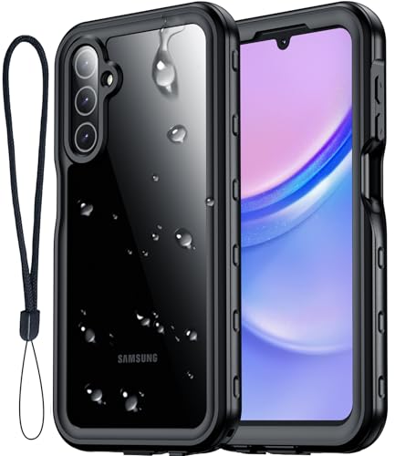 femrit for Samsung Galaxy A15 5G Case Waterproof, [IP68 Underwater][Dropproof][Dustproof][Real 360] [Non-Slip] Heavy Duty Tough Rugged Shockproof Protective Phone Case for Galaxy A15 5G 6.5',Black
