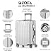 KOFA Zurich Kofferset 2 Teilig, M-55cm & XL-75cm Alu-Rahmen & Polycarbonat-Hartschale, Carry-on + Check-in Koffer, Reisekoffer Spinner mit 4 Rollen und doppelte TSA Schloss 35L + 94L (Silber)