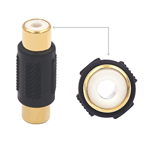 Adaptador RCA macho y hembra gold plated pack 6 unidades miniatura 2