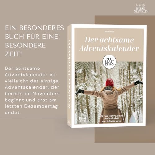 Zeit statt Zeug: Der achtsame Adventskalender: 24 Tage voller Freude, Besinnlichkeit und Selbstfürsorge