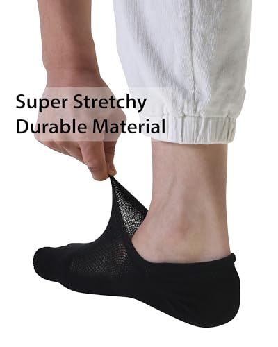 Pro Mountain Wide Toe Box No Show Running Socks For Health Unisex Arch Support Athletic Workout Heel Tab 6 Pack Size S to L3