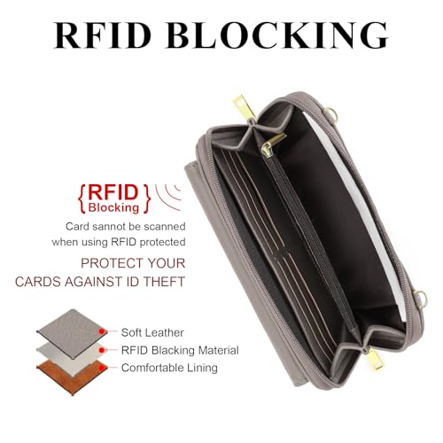 Image of GOIACII Phone Purse Crossbody Bags for Women Small Travel Wallet Touch Screen RFID Blocking