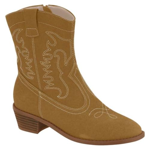 Bota Feminina Moleca Ana Castela Country Texana 5353.201 (Caramelo, Padrão, BR, Adulto, Numérico, 38)