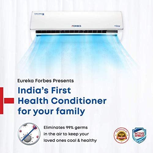 Image of Eureka Forbes Health Conditioner 2 Ton,3 star inverter Split AC (White),eliminates 99% airborne germs