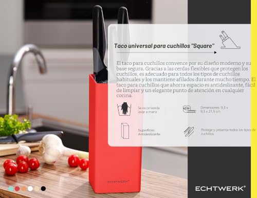 Bloque de cuchillo cuadrado para encimeras modernas y ordenadas 6